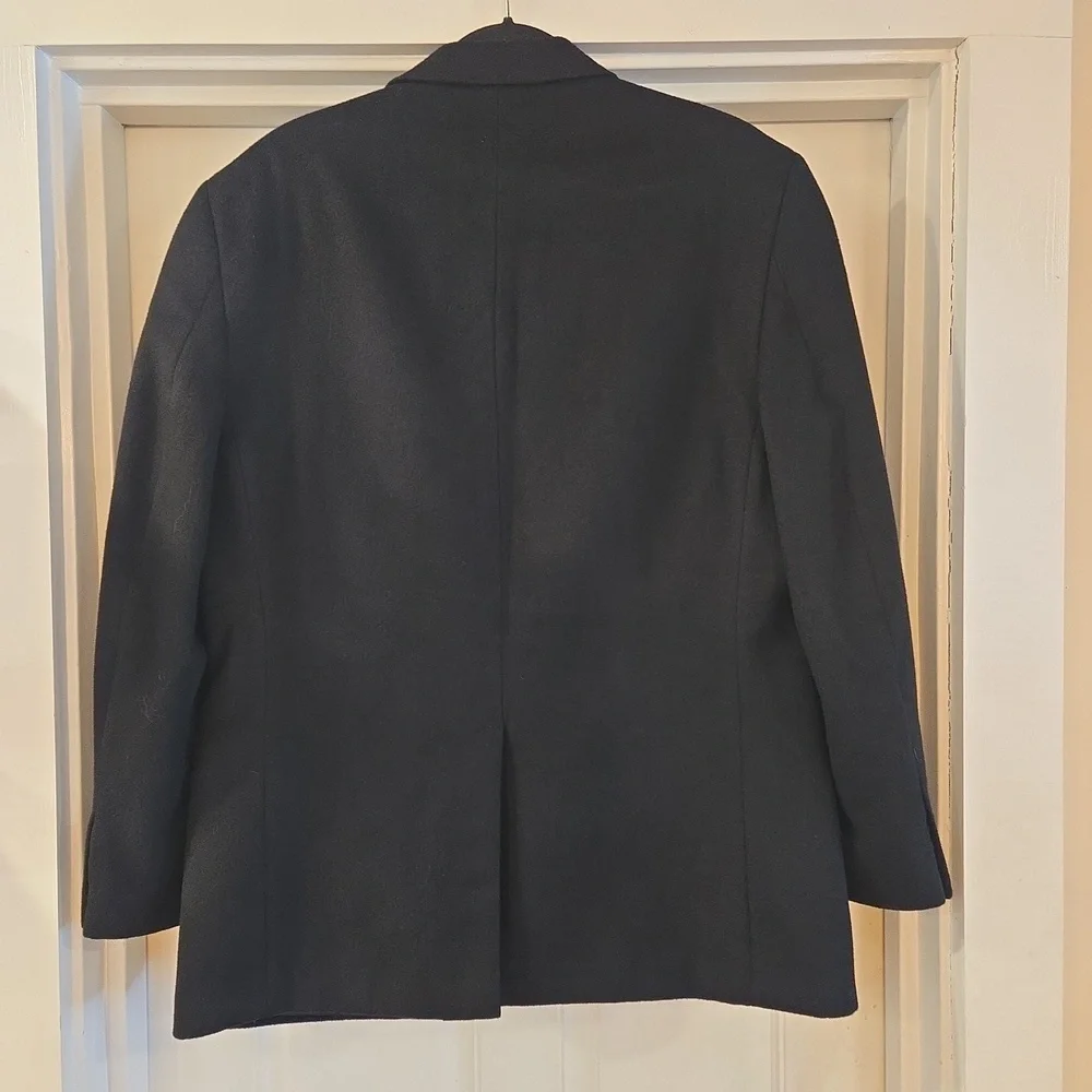 Club Room Cashmere Silk Wool Single Breasted Black Blazer Sports Jacket Size 44